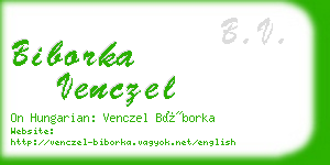 biborka venczel business card
